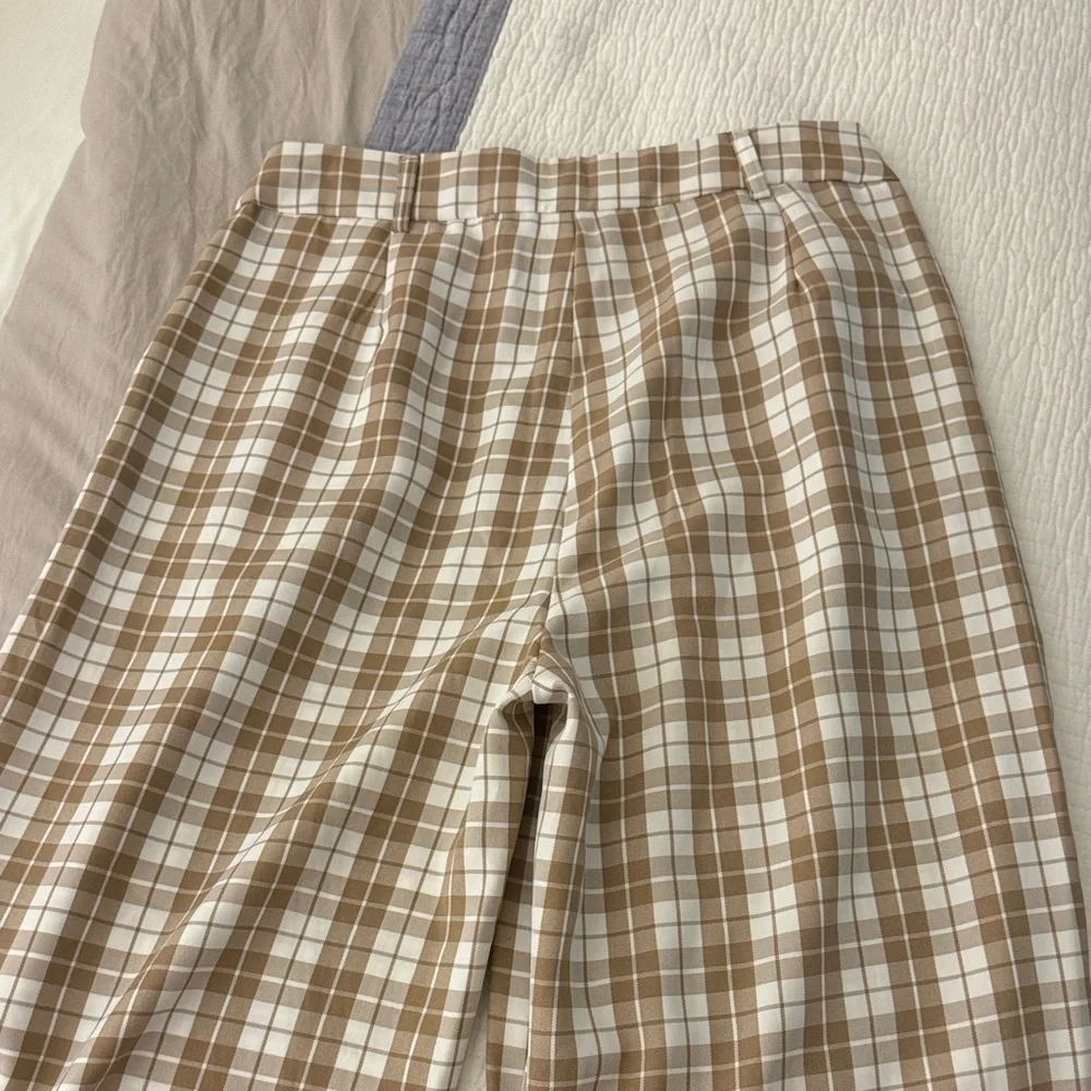 Princess Polly plaid white and brown trousers - Picture 4 of 4